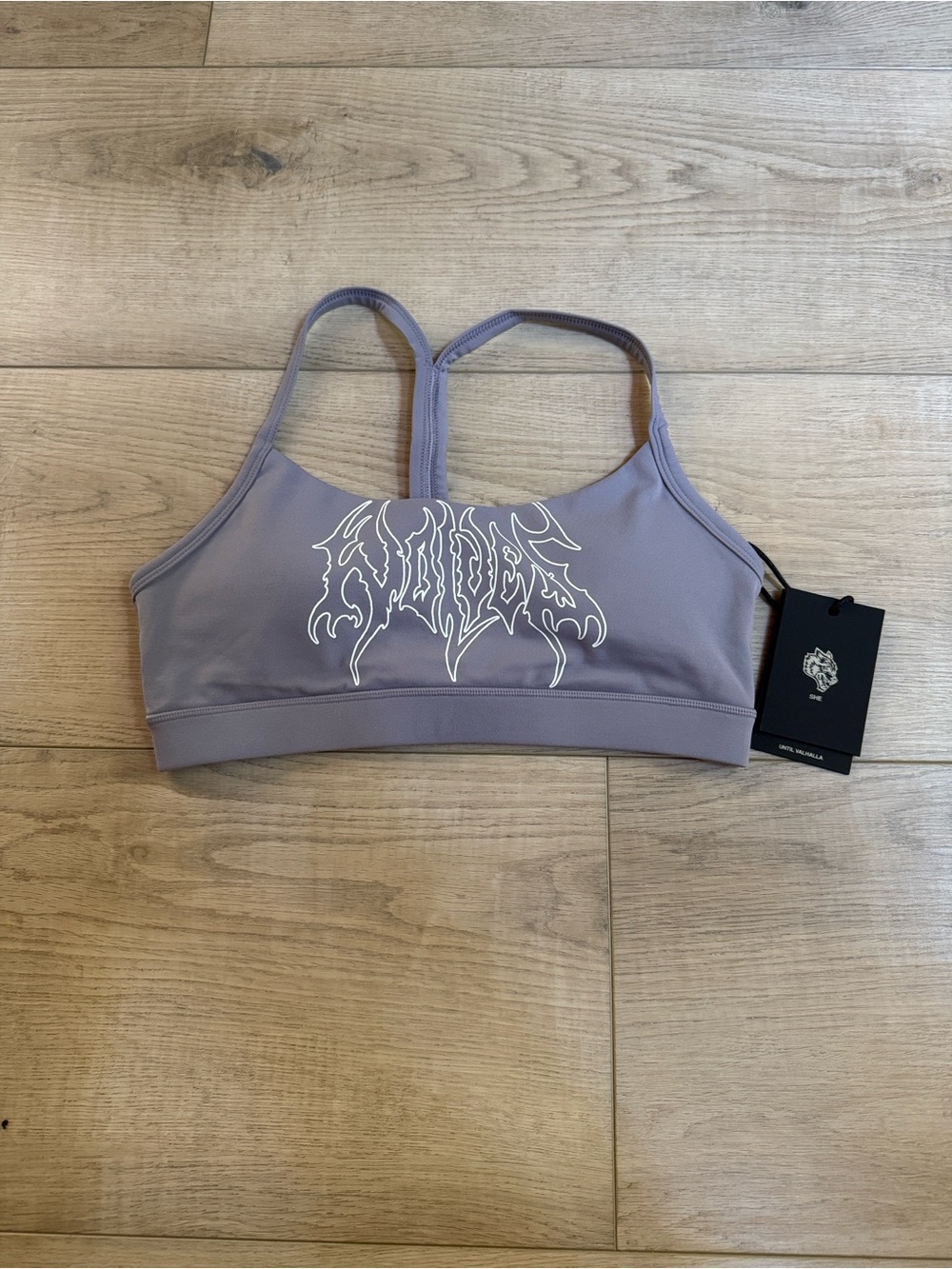 Darc Sport Lilac Graphic Racerback Sports Bra